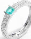 925 Sterling Silver Square Zircon Ring