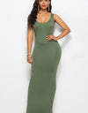 Scoop Neck Wide Strap Maxi Dress