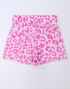 Leopard Elastic Waist Shorts