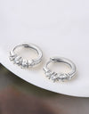 925 Sterling Silver Moissanite Huggie Earrings