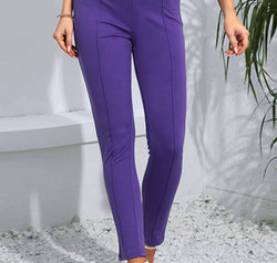 Chain Detail Slim Fit Cropped Pants