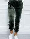 Wide Waistband Drawstring Cropped Joggers