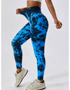 Tie Dye Wide Waistband Active Leggings