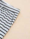 Striped Drawstring Waist Wide Leg Pants