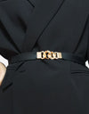 Zinc Alloy Buckle Elastic PU Belt