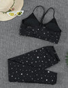 Star Print Sports Bra and Leggings Set