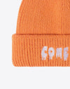 COME ON Embroidered Cuff Knit Beanie