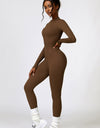 Half Zip Long Sleeve Active Jumpsuit