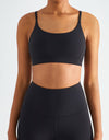 Spaghetti Strap Round Neck Sports Bra