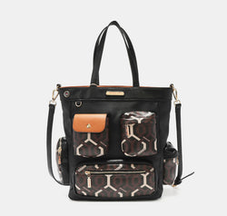 Nicole Lee USA Geometric Pattern Tote Bag