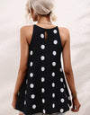 Polka Dot Round Neck Knit Tank