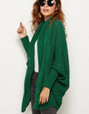 Open Front Dolman Sleeve Longline Cardigan