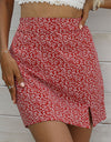 Ditsy Floral Slit Mini Skirt