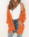 Multicolored Open Front Cardigan