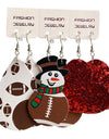 Snowman, Ball, and Heart Earrings Set