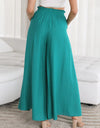 Drawstring Waist Wide Leg Pants