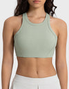 Wide Strap Cropped Sport Tank