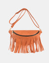 Fringed PU Leather Sling Bag