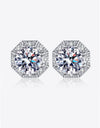 2 Carat Moissanite 925 Sterling Silver Stud Earrings