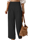 Smocked High Waist Wide Leg Pants