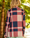 Plaid Open Front Cardigan