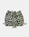 Animal Print Nylon Bucket Bag