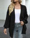 Drop Shoulder Balloon Sleeve Cardigan