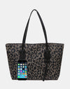 PU Leather Leopard Tote Bag