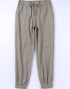 Drawstring Side Zip Joggers