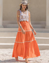 High Waist Maxi Tiered Skirt