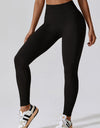 Wide Waistband Slim Fit Long Sports Leggings