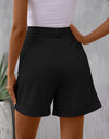 Pocketed Mid-Rise Waist Shorts