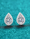 Moissanite Teardrop Stud Earrings