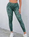 Leopard Print Wide Waistband Leggings