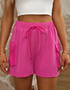 Drawstring High Waist Shorts