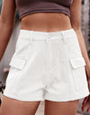 High-Waist Denim Shorts with Pockets