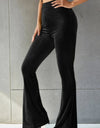 Ribbed High Waist Flare Pants