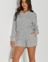 Half Button Sweatshirt and Shorts Active Set