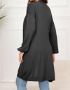 Dropped Shoulder Open Front Longline Cardigan