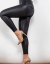 Full Size PU Leather Buttoned Leggings