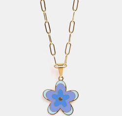 Flower Pendant Stainless Steel Necklace