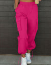 Drawstring Elastic Waist Pants with Pockets