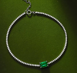 Adored 1 Carat Lab-Grown Emerald Bracelet