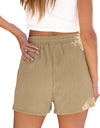 Drawstring High Waist Shorts with Pockets