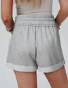 Drawstring High Waist Shorts with Pockets