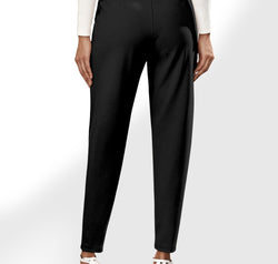 High Waist Straight Pants with Pockets