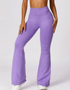 Wide Waistband High Waist Bootcut Pants