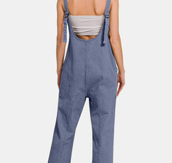 Zenana Pocketed Wide Strap Jumpsuit