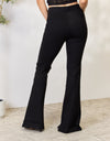 Kancan V-Waistband Slit Flare Pants