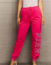 Simply Love Full Size PINK Graphic Sweatpants